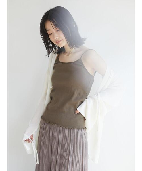 CRAFT STANDARD BOUTIQUE(クラフトスタンダードブティック)の「キャミソール *(タンクトップ・レディース・ホワイト/カーキ/ブラック/ベージュ/ミント・FREE)」の12枚目の写真