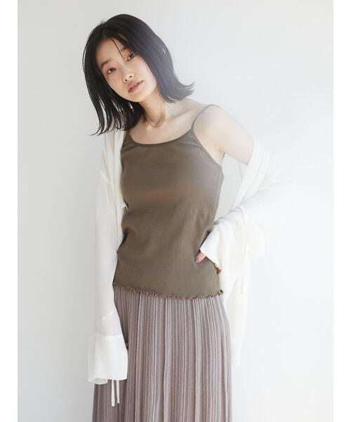 CRAFT STANDARD BOUTIQUE(クラフトスタンダードブティック)の「キャミソール *(タンクトップ・レディース・ホワイト/カーキ/ブラック/ベージュ/ミント・FREE)」の20枚目の写真