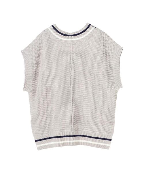 koe（コエ）の「ＶネックＢＩＧニットベスト＊（ベスト・レディース・ベージュ/ホワイト・M-L/S-M）」の19枚目の写真