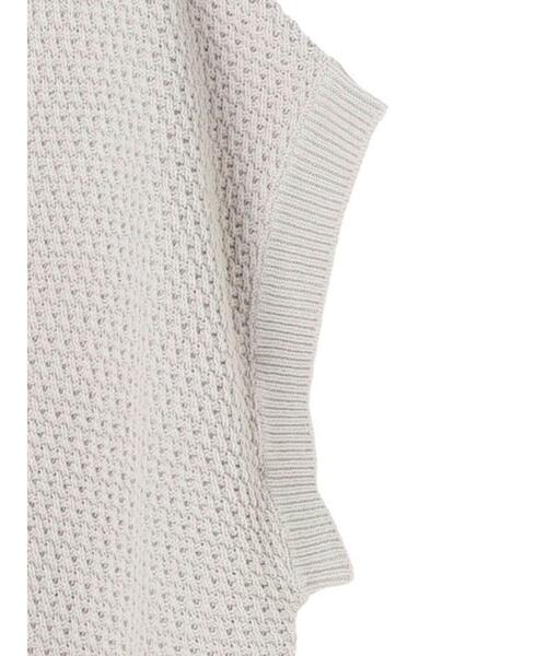 koe（コエ）の「ＶネックＢＩＧニットベスト＊（ベスト・レディース・ベージュ/ホワイト・M-L/S-M）」の21枚目の写真