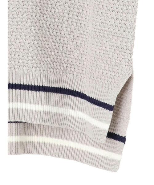 koe（コエ）の「ＶネックＢＩＧニットベスト＊（ベスト・レディース・ベージュ/ホワイト・M-L/S-M）」の22枚目の写真