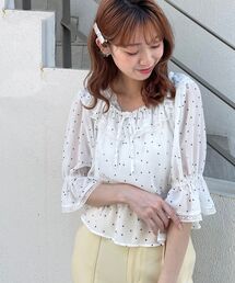 MAJESTIC LEGON | ガーリーパターンフリルブラウス(シャツ/ブラウス)