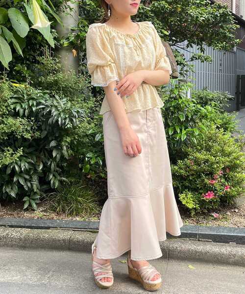 MAJESTIC LEGON（マジェスティックレゴン）の「ガーリーパターンフリルブラウス（シャツ/ブラウス・レディース・ブラック系その他/イエロー系その他/ホワイト系その他2/ブルー系その他2・SMALL/MEDIUM）」の15枚目の写真