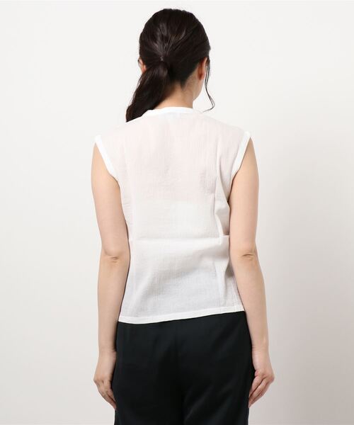 agnes b.（アニエスベー）の「UN11 CHEMISE ノーカラーブラウス