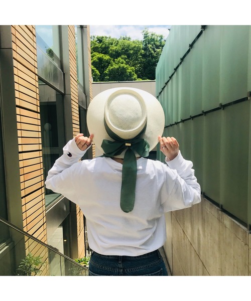 Rohw master product（ロウマスタープロダクト）の「シゾールポークパイハット（ハット・レディース・ベージュ/オフホワイト・FREE）」の14枚目の写真