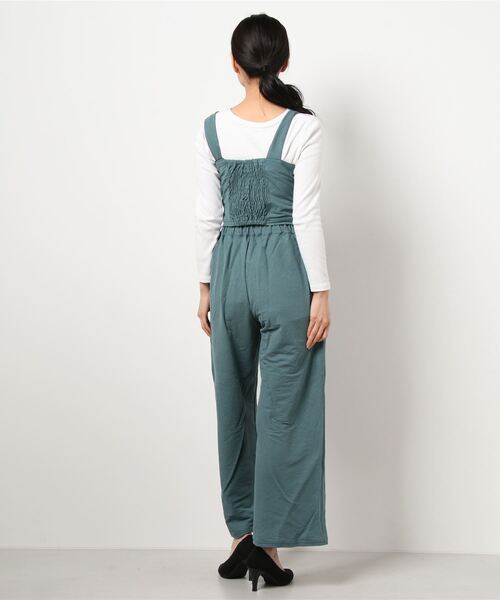 mysty woman（ミスティウーマン）の「ビスチェワイドパンツセット 949037（サロペット/オーバーオール・レディース・グリーン/モカ/ベージュ系その他/オレンジ/ブラック・FREE）」の16枚目の写真