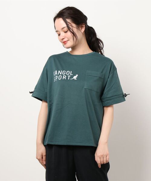 KANGOL SPORT(カンゴールスポーツ)の「<KANGOL SPORT>スピンドル使いプルオーバー(Tシャツ/カットソー・レディース・ブラック/ベージュ/ブルーグリーン・MEDIUM/LARGE/X-LARGE)」の13枚目の写真