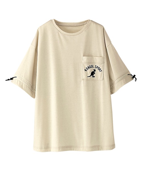 KANGOL SPORT(カンゴールスポーツ)の「<KANGOL SPORT>スピンドル使いプルオーバー(Tシャツ/カットソー・レディース・ブラック/ベージュ/ブルーグリーン・MEDIUM/LARGE/X-LARGE)」の4枚目の写真
