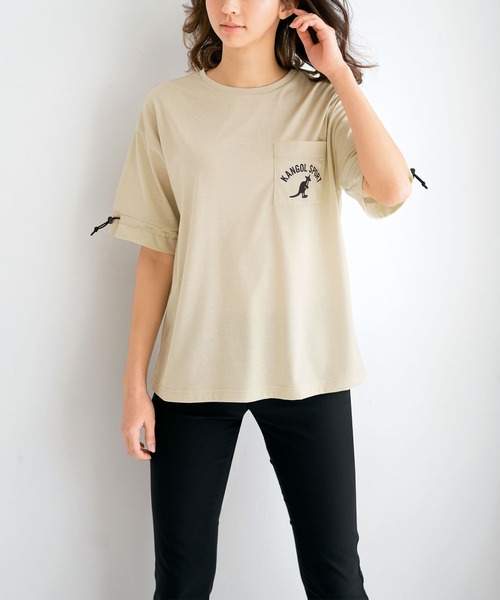 KANGOL SPORT(カンゴールスポーツ)の「<KANGOL SPORT>スピンドル使いプルオーバー(Tシャツ/カットソー・レディース・ブラック/ベージュ/ブルーグリーン・MEDIUM/LARGE/X-LARGE)」の6枚目の写真