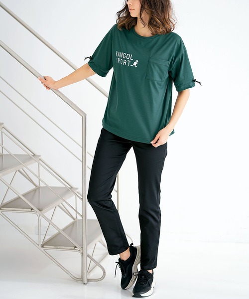 KANGOL SPORT(カンゴールスポーツ)の「<KANGOL SPORT>スピンドル使いプルオーバー(Tシャツ/カットソー・レディース・ブラック/ベージュ/ブルーグリーン・MEDIUM/LARGE/X-LARGE)」の7枚目の写真