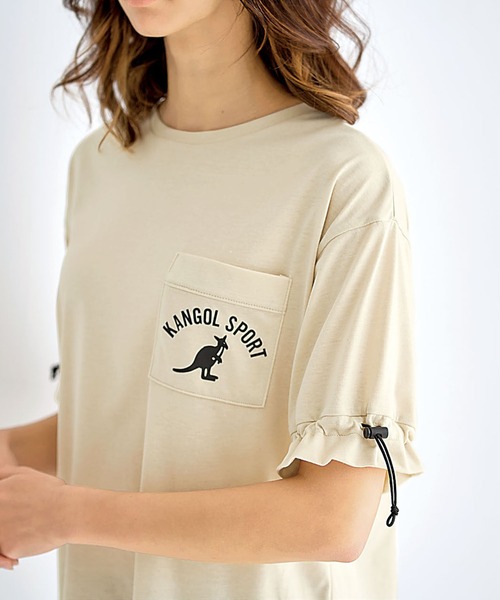 KANGOL SPORT(カンゴールスポーツ)の「<KANGOL SPORT>スピンドル使いプルオーバー(Tシャツ/カットソー・レディース・ブラック/ベージュ/ブルーグリーン・MEDIUM/LARGE/X-LARGE)」の8枚目の写真