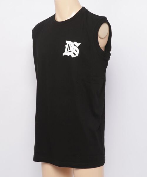 DOUBLE STEAL（ダブルスティール）の「DS One Point スリーブレスTシャツ（タンクトップ・メンズ・ホワイト/ブラック・MEDIUM/LARGE/X-LARGE）」の15枚目の写真