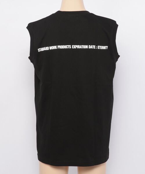 DOUBLE STEAL（ダブルスティール）の「DS One Point スリーブレスTシャツ（タンクトップ・メンズ・ホワイト/ブラック・MEDIUM/LARGE/X-LARGE）」の16枚目の写真