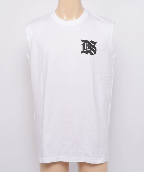 DOUBLE STEAL（ダブルスティール）の「DS One Point スリーブレスTシャツ（タンクトップ・メンズ・ホワイト/ブラック・MEDIUM/LARGE/X-LARGE）」の17枚目の写真