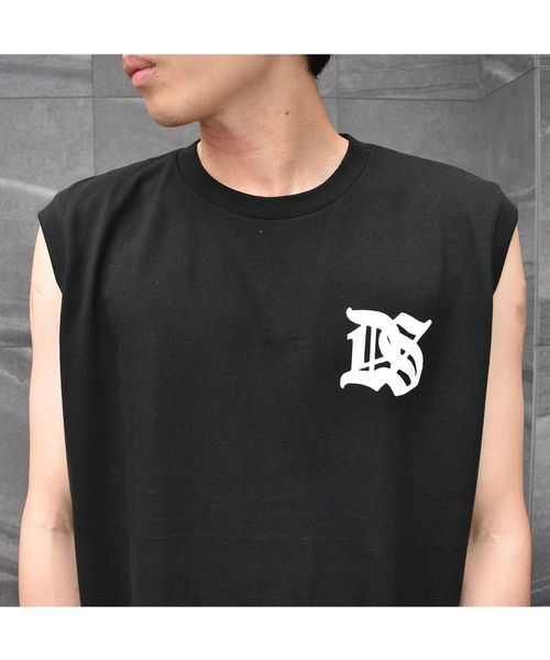DOUBLE STEAL（ダブルスティール）の「DS One Point スリーブレスTシャツ（タンクトップ・メンズ・ホワイト/ブラック・MEDIUM/LARGE/X-LARGE）」の10枚目の写真