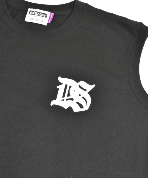 DOUBLE STEAL（ダブルスティール）の「DS One Point スリーブレスTシャツ（タンクトップ・メンズ・ホワイト/ブラック・MEDIUM/LARGE/X-LARGE）」の3枚目の写真