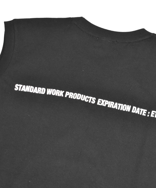 DOUBLE STEAL（ダブルスティール）の「DS One Point スリーブレスTシャツ（タンクトップ・メンズ・ホワイト/ブラック・MEDIUM/LARGE/X-LARGE）」の4枚目の写真