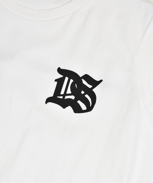 DOUBLE STEAL（ダブルスティール）の「DS One Point スリーブレスTシャツ（タンクトップ・メンズ・ホワイト/ブラック・MEDIUM/LARGE/X-LARGE）」の6枚目の写真