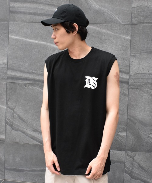 DOUBLE STEAL（ダブルスティール）の「DS One Point スリーブレスTシャツ（タンクトップ・メンズ・ホワイト/ブラック・MEDIUM/LARGE/X-LARGE）」の19枚目の写真