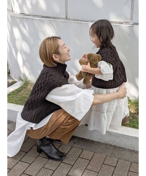 Ungrid（アングリッド）の「パッチワークケーブルニットベスト（ニット