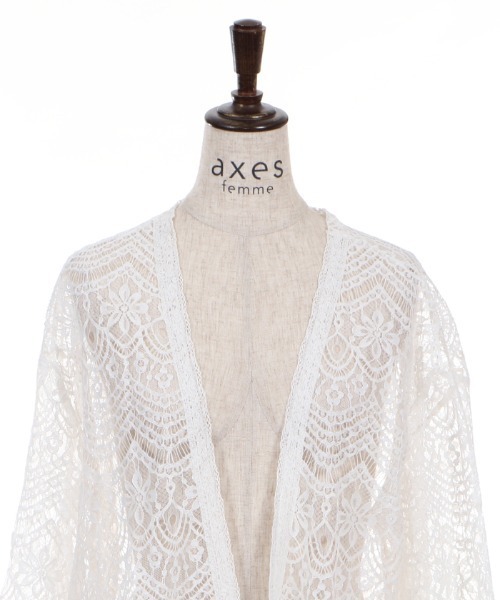 axes femme（アクシーズファム）の「ロング丈レースガウン（カーディガン/ボレロ・レディース・ホワイト/ブラック/レッド・MEDIUM）」の11枚目の写真