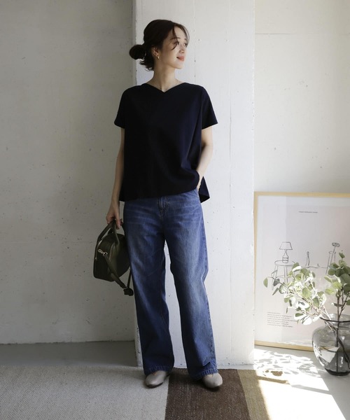 URBAN RESEARCH DOORS（アーバンリサーチドアーズ）の「バックリボンフレアカットソー（Tシャツ/カットソー・レディース・ネイビー/グリーン/グレー系その他・ONE）」の22枚目の写真