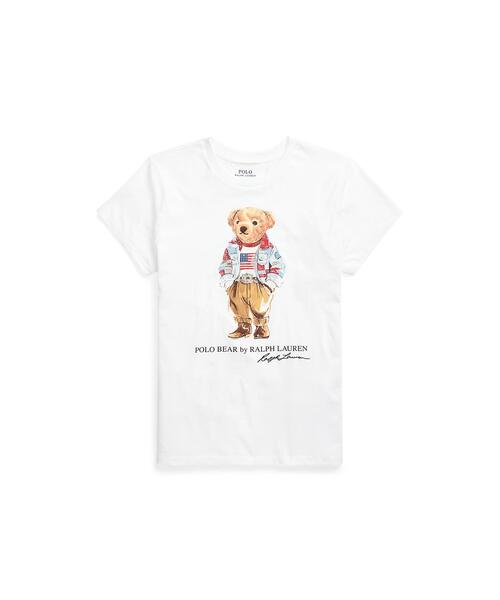 POLO RALPH LAUREN(ポロ ラルフ ローレン)の「バンダナ Polo ベア Tシャツ(Tシャツ/カットソー・レディース・ホワイト・M/XS/S/XL/L)」の1枚目の写真