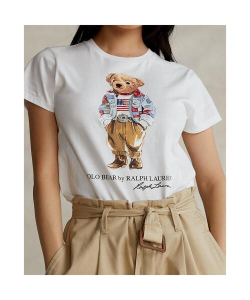 POLO RALPH LAUREN(ポロ ラルフ ローレン)の「バンダナ Polo ベア Tシャツ(Tシャツ/カットソー・レディース・ホワイト・M/XS/S/XL/L)」の4枚目の写真