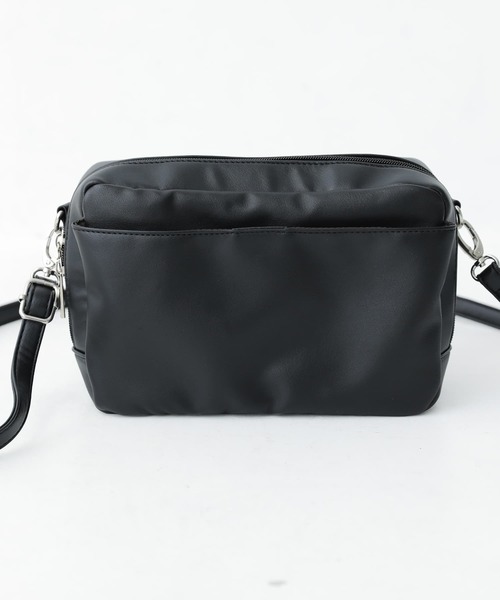 osharewalker（オシャレウォーカー）の「『多収納スクエアショルダーバッグ』（ショルダーバッグ・レディース・ブラック/ピンク/アイボリー/キャメル/グレイッシュブルー・FREE）」の13枚目の写真