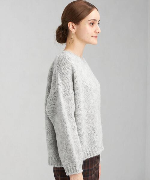 TRICOTS JEAN MARC（トリコットジーンマルク）の「＜TRICOTS JEAN MARC＞ クルーネック ブークレ プルオーバー ニット（ニット/セーター・レディース・ライトグレー/ピンク/コバルトブルー・FREE）」の7枚目の写真