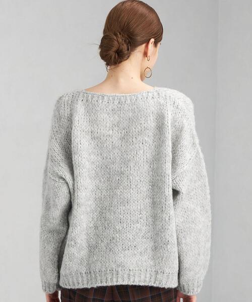 TRICOTS JEAN MARC（トリコットジーンマルク）の「＜TRICOTS JEAN MARC＞ クルーネック ブークレ プルオーバー ニット（ニット/セーター・レディース・ライトグレー/ピンク/コバルトブルー・FREE）」の9枚目の写真