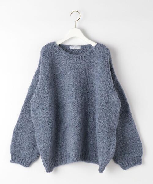 TRICOTS JEAN MARC（トリコットジーンマルク）の「＜TRICOTS JEAN MARC＞ クルーネック ブークレ プルオーバー ニット（ニット/セーター・レディース・ライトグレー/ピンク/コバルトブルー・FREE）」の10枚目の写真