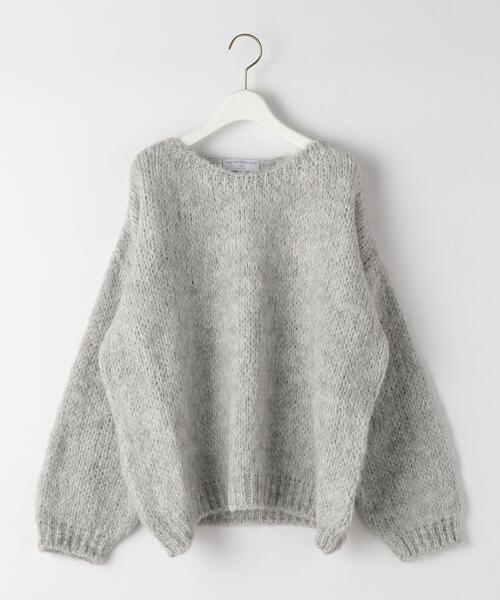 TRICOTS JEAN MARC（トリコットジーンマルク）の「＜TRICOTS JEAN MARC＞ クルーネック ブークレ プルオーバー ニット（ニット/セーター・レディース・ライトグレー/ピンク/コバルトブルー・FREE）」の6枚目の写真