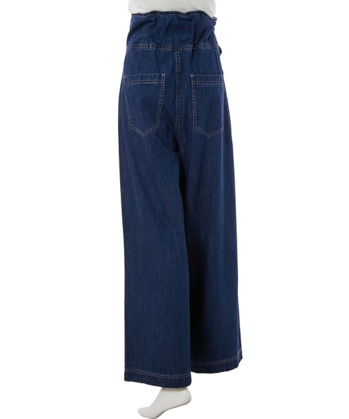 fifth calin（フィフスカラン）の「ウエストリボンハイウエストデニム（デニムパンツ・レディース・ブルー・SMALL/MEDIUM/LARGE）」の5枚目の写真