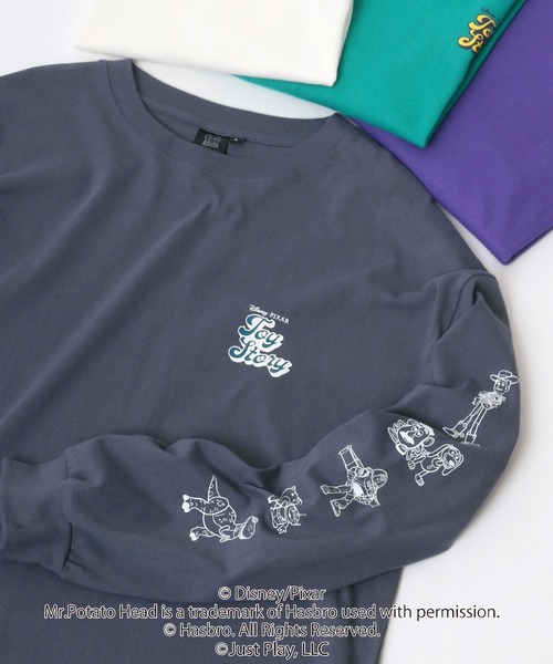 21aw Disney Pixar Toy Storｙ ディズニー ピクサー トイ ストーリー アニメ イラスト キャラクター袖プリントロンｔ Tシャツ カットソー Disney ディズニー のファッション通販 Zozotown