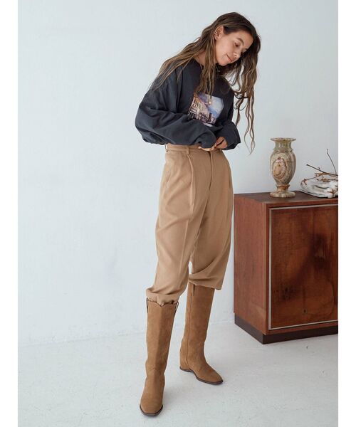 Ungrid（アングリッド）の「タックツイルパンツ（その他パンツ・レディース・ブラック/ベージュ・SMALL/MEDIUM）」の18枚目の写真