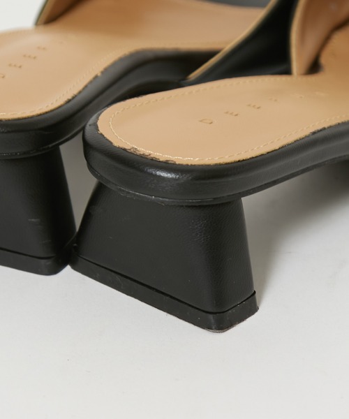 CIAOPANIC（チャオパニック）の「スクエアミュール（サンダル・レディース・ブラック/オフホワイト・24.5/23.5）」の19枚目の写真