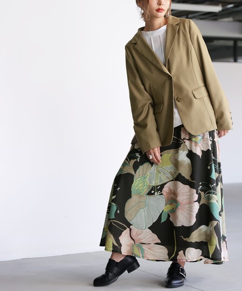 n'OrLABEL（ノアールレーベル）の「『バックプリーツジャケット』（テーラードジャケット・レディース・ピンク/ベージュ/ブラック・2/1）」の8枚目の写真