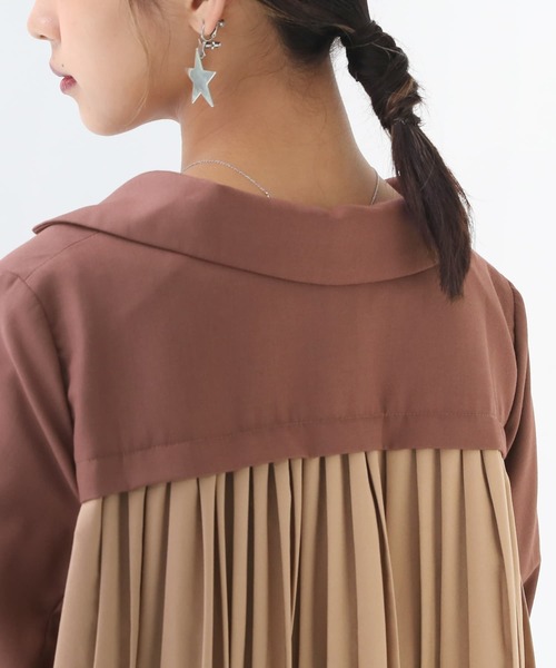 n'OrLABEL（ノアールレーベル）の「『バックプリーツジャケット』（テーラードジャケット・レディース・ピンク/ベージュ/ブラック・2/1）」の10枚目の写真