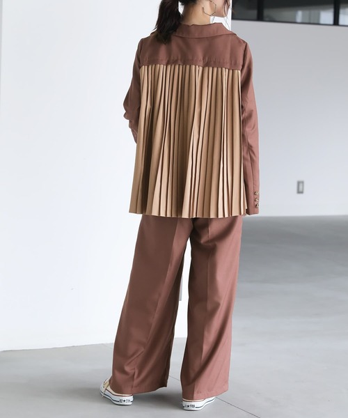 n'OrLABEL（ノアールレーベル）の「『バックプリーツジャケット』（テーラードジャケット・レディース・ピンク/ベージュ/ブラック・2/1）」の16枚目の写真