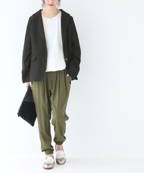 n'OrLABEL（ノアールレーベル）の「『バックプリーツジャケット』（テーラードジャケット・レディース・ピンク/ベージュ/ブラック・2/1）」の18枚目の写真