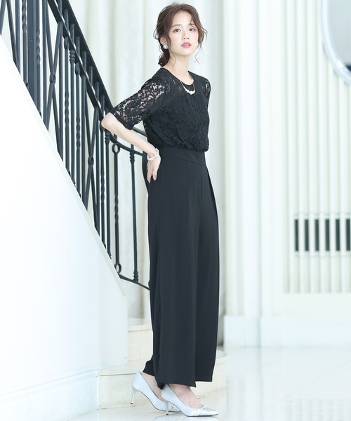 PourVous パンツドレス オールインワン パーティー 結婚式