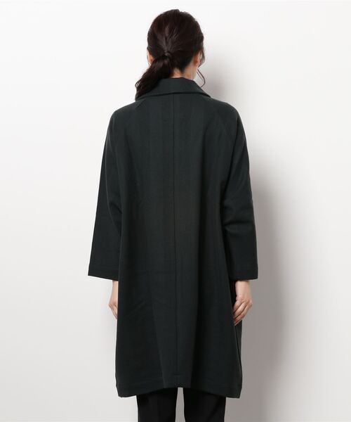 GALLEGO DESPORTES（ギャレゴデスポート）の「【GALLEGO DESPORTES】ラグランスリーブコート WOMEN（ステンカラーコート・レディース・ダークグリーン/ネイビー・SMALL）」の5枚目の写真