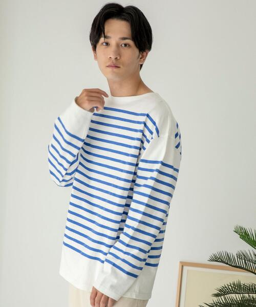 coen（コーエン）の「ナバルボーダーロングスリーブTシャツ（Tシャツ/カットソー・メンズ・ブラック/ホワイト・S/M/XL/L）」の3枚目の写真