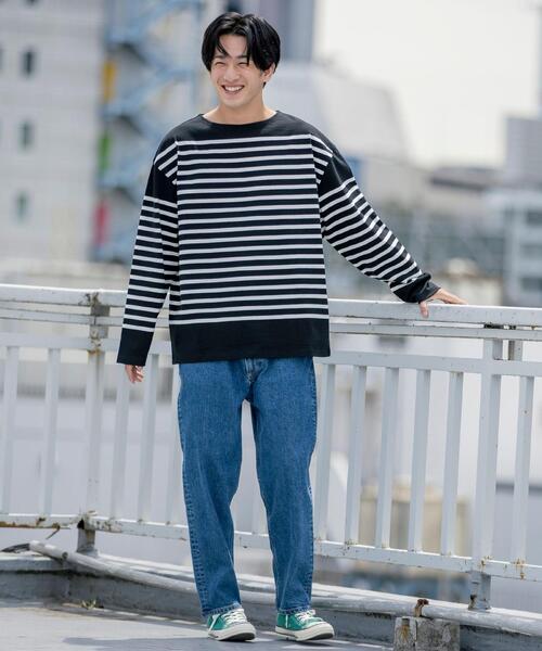 coen（コーエン）の「ナバルボーダーロングスリーブTシャツ（Tシャツ/カットソー・メンズ・ブラック/ホワイト・S/M/XL/L）」の17枚目の写真