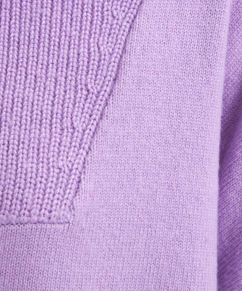 green label relaxing（グリーンレーベルリラクシング）の「LAUNDRY ランドリー W ハーフジップ プルオーバー ニット（ニット/セーター・レディース・オリーブ/ライラック/ライトグレー・FREE）」の10枚目の写真