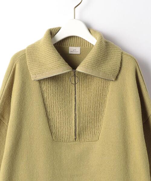 green label relaxing（グリーンレーベルリラクシング）の「LAUNDRY ランドリー W ハーフジップ プルオーバー ニット（ニット/セーター・レディース・オリーブ/ライラック/ライトグレー・FREE）」の17枚目の写真