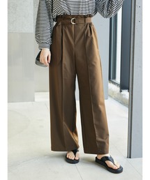 Areeam | ﾍﾞﾙﾄ付きｾﾝﾀｰﾌﾟﾚｽﾊﾟﾝﾂ(その他パンツ)