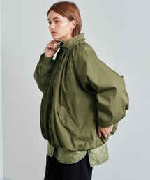 キルティングライナー ギャザーレイヤードブルゾン 3WAY