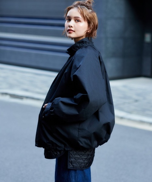 cepo(セポ)の「キルティングライナー ギャザーレイヤードブルゾン 3WAY(その他アウター・レディース・ブラック/ベージュ/オリーブ・M/L)」の10枚目の写真